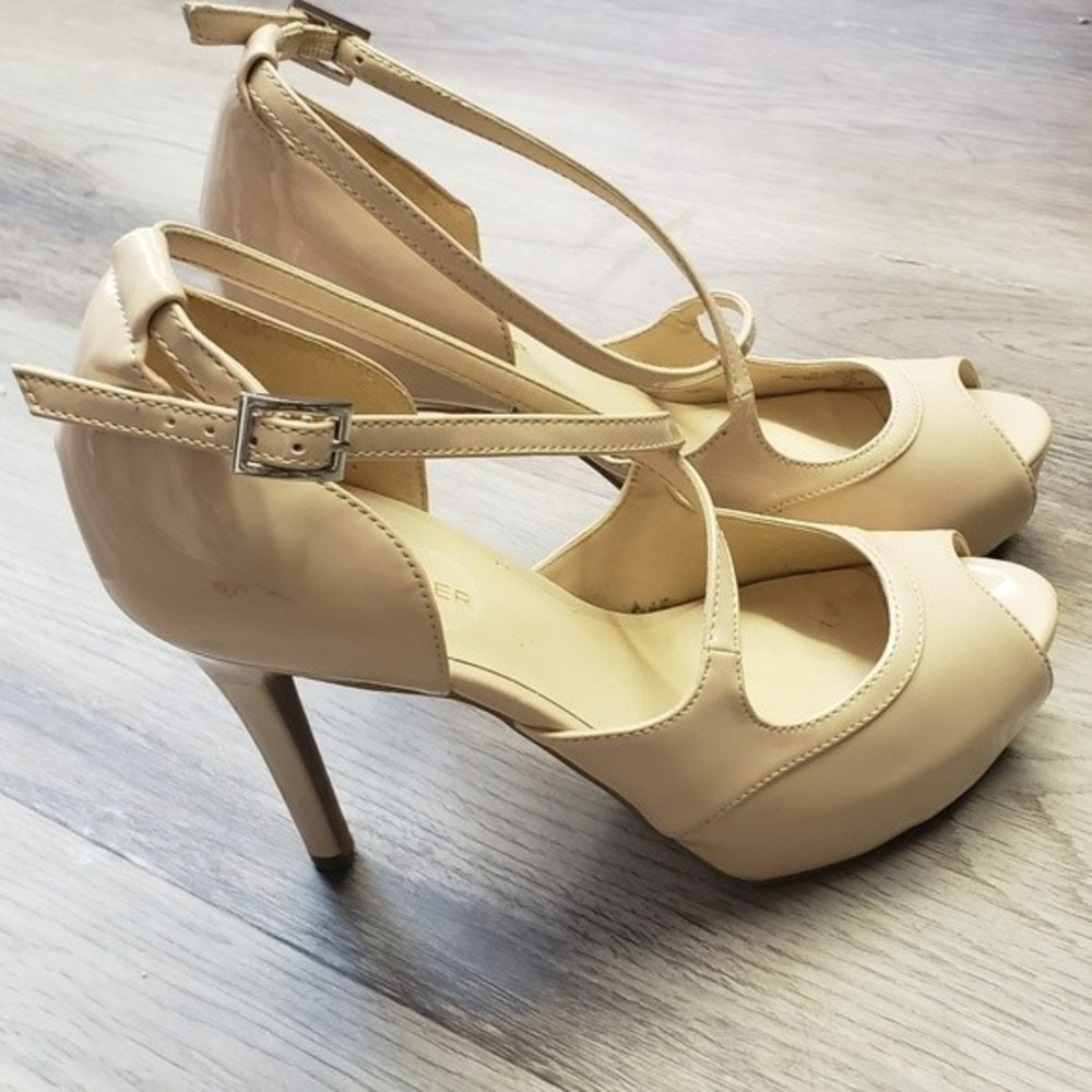 Marc Fisher Nude Peep Toe Heels